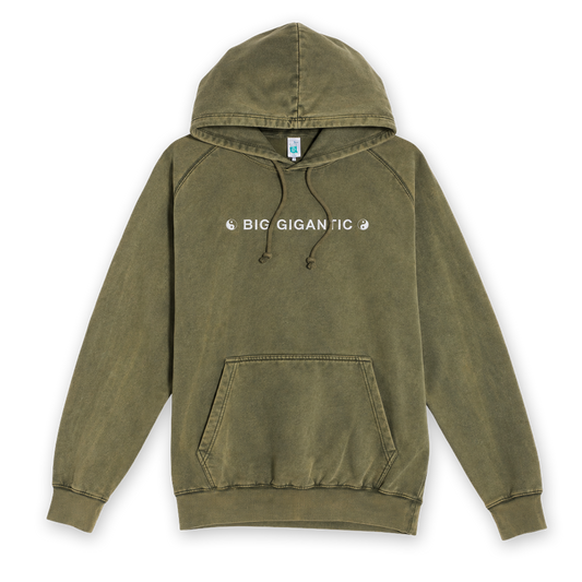 Yin Yang Hoodie - Olive Green